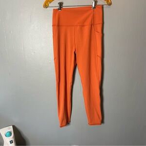 GapFit orange power move high waisted ankle leggings size medium